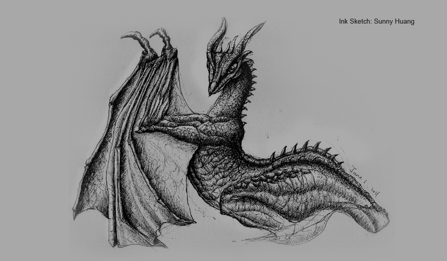 sketch dragon